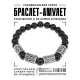 Рунический браслет Новый уровень успеха и благополучия с нат.камнем Черный агат 8мм BSRH1-033
