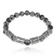 Рунический браслет Удача и защита с нат.камнем Обсидиан 8мм BSRH1-034