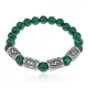 Рунический браслет Энергия творчества с синт.камнем Малахит 8мм