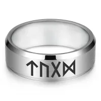 Кольцо с рунической формулой Мужская сила, р.8 KLL-002-8