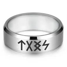 Кольцо с рунической формулой Мужская слава, р.11 KLL-003-11