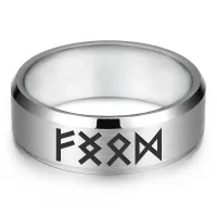 Кольцо с рунической формулой Растущее благосостояние, р.12 KLL-008-12