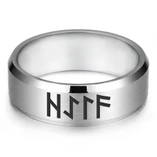 Кольцо с рунической формулой Удача всегда и везде, р.8 KLL-013-8