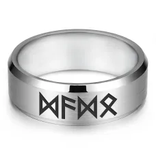 Кольцо с рунической формулой Поддержка богов и предков, р.9 KLL-020-9