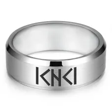 Кольцо с рунической формулой Защитный щит Зеркало, р.11 KLL-029-11