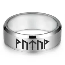 Кольцо с рунической формулой Выход из депрессии, р.8 KLL-031-8