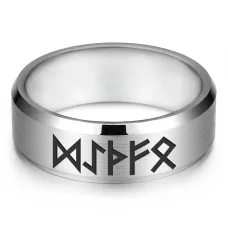 Кольцо с рунической формулой Привлечение денег, р.12 KLL-034-12