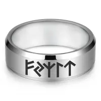 Кольцо с рунической формулой Власть в трех мирах, р.12 KLL-040-12