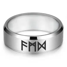 Кольцо с рунической формулой Защита от сглаза, порчи, зла, р.12 KLL-045-12