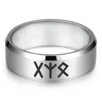 Кольцо с рунической формулой Примирение, успокоение, согласие, р.10 KLL-047-10