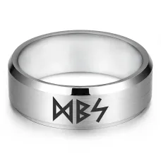 Кольцо с рунической формулой Обновление и духовное очищение, р.8 KLL-057-8