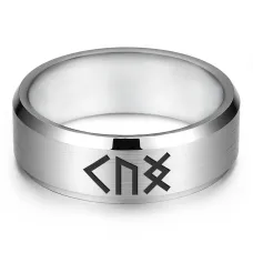 Кольцо с рунической формулой Скорейшее избавление от болезней, р.8 KLL-059-8