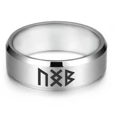 Кольцо с рунической формулой Обновление и оздоровление тела, р.8 KLL-065-8