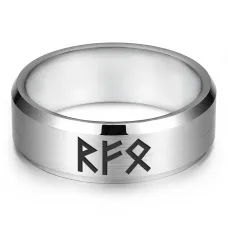 Кольцо с рунической формулой Стабильный доход, р.8 KLL-070-8