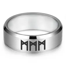 Кольцо с рунической формулой Развитие интуиции, р.8 KLL-076-8