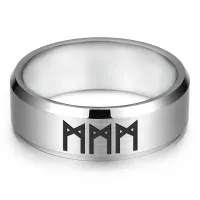 Кольцо с рунической формулой Развитие интуиции, р.9 KLL-076-9