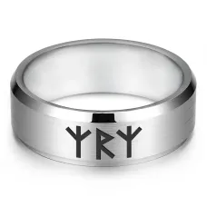 Кольцо с рунической формулой Божественная защита, р.9 KLL-078-9