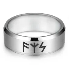 Кольцо с рунической формулой Озарение Африканский, р.9 KLL-080-9