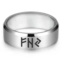 Кольцо с рунической формулой Финансовая свобода, р.8 KLL-083-8