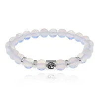 Браслет Знаки Зодиака - Рак с синт.камнем Лунный камень 8мм