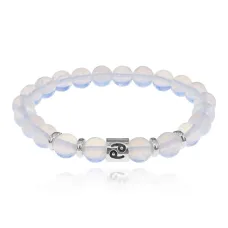 Браслет Знаки Зодиака - Рак с синт.камнем Лунный камень 8мм