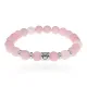 Браслет Знаки Зодиака - Телец с синт.камнем Розовый кварц 8мм BSZ01-14