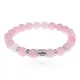 Браслет Знаки Зодиака - Весы с синт.камнем Розовый кварц 8мм BSZ01-19