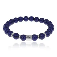 Браслет Знаки Зодиака - Водолей с нат.камнем Лазурит 8мм BSZ01-23