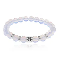 Браслет Знаки Зодиака - Рыбы с синт.камнем Лунный камень 8мм BSZ01-24