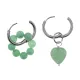 Ассимметричные серьги Конго с нат.камнем Нефрит SEC-01-02