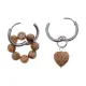 Ассимметричные серьги Конго с нат.камнем Песочная яшма SEC-01-04