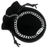 Браслет цепь из нержавеющей стали Удача всегда и везде BSJ-013