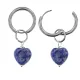 Серьги Сердце с нат.камнем Содалит SEC-02-07
