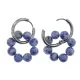 Серьги Конго 8 бусин с нат.камнем Содалит SEC-03-07