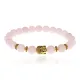 Браслет-амулет Будда с нат. камнем Розовый кварц 8мм BSH-01-15