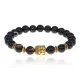 Браслет-амулет Будда с нат. камнем Черный агат 8мм BSH-01-23