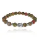 Браслет-амулет Будда с нат. камнем Унакит 8мм BSH-01-20S