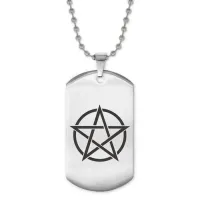 Жетон на цепочке Пентаграмма ACZ2-021