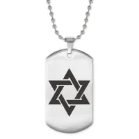 Жетон на цепочке Звезда Давида ACZ2-029