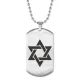 Жетон на цепочке Звезда Давида ACZ2-029