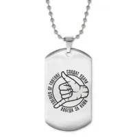 Жетон на цепочке Жест джамбо (шака) ACZ2-040