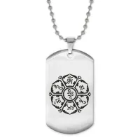 Жетон на цепочке Ом Мани Падме Хум ACZ2-243