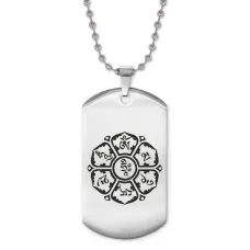 Жетон на цепочке Ом Мани Падме Хум ACZ2-243