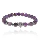 Браслет-амулет Лиса с нат. камнем Аметист 8мм BSH-04-03S