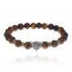 Браслет-амулет Лиса с нат. камнем Тигровый глаз 8мм BSH-04-19S
