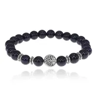 Браслет Дерево жизни с синт.камнем Синий авантюрин 8мм BSH-05-02S
