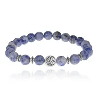 Браслет Дерево жизни с нат.камнем Содалит 8мм BSH-05-18S