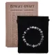 Браслет Клевер с нат.камнем Снежный обсидиан 8мм BSH-06-14S