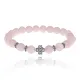 Браслет Клевер с нат.камнем Розовый кварц 8мм BSH-06-15S