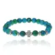 Браслет Клевер с синт.камнем Хризоколла 8мм BSH-06-21S
